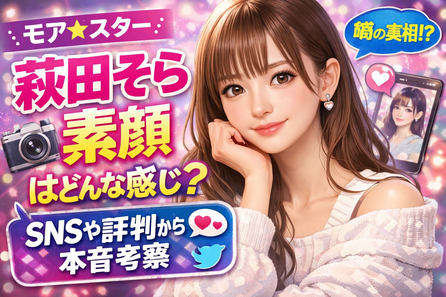 モアスター 萩田そら 素顔