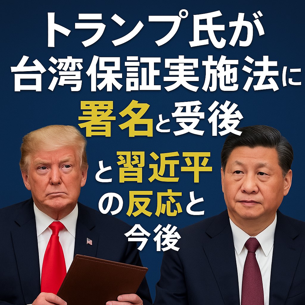 トランプ氏が台湾保証実施法案に署名 習近平
