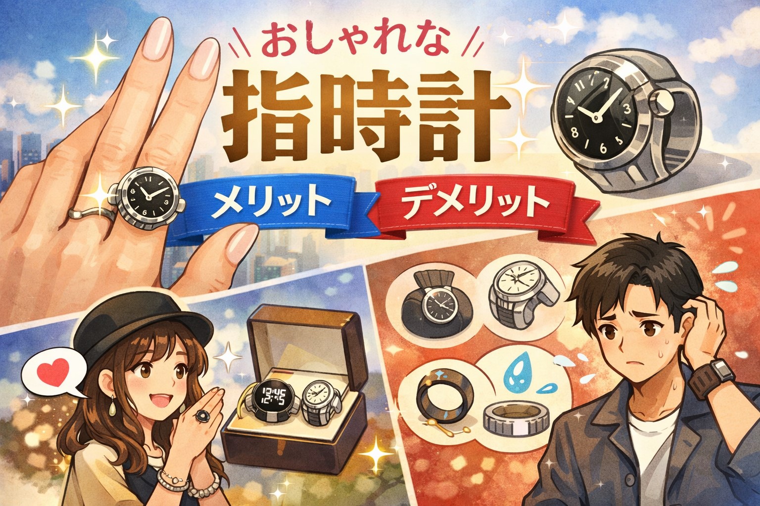 おしゃれな指時計メリット