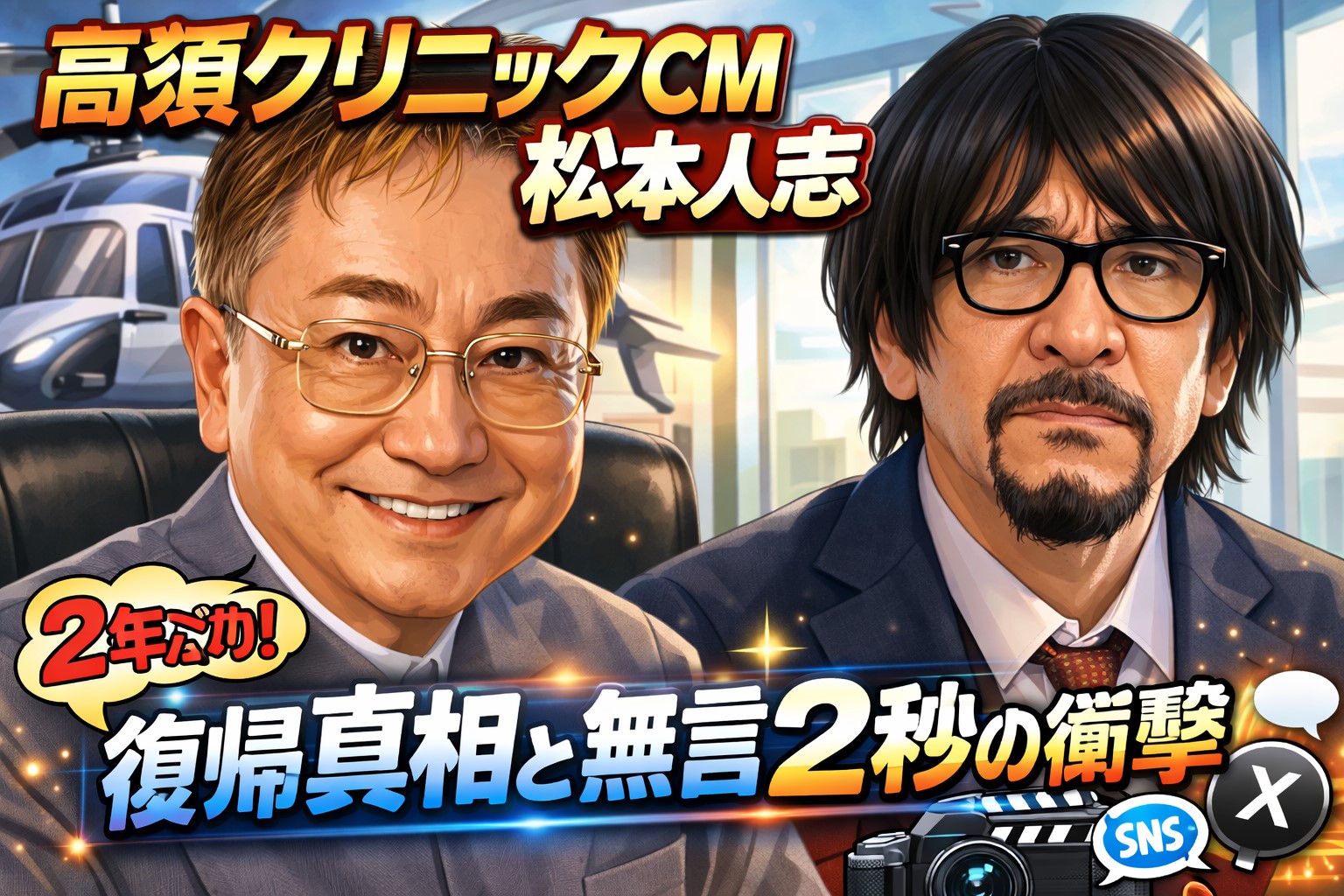 高須クリニックcm松本人志の復帰真相と無言2秒の衝撃