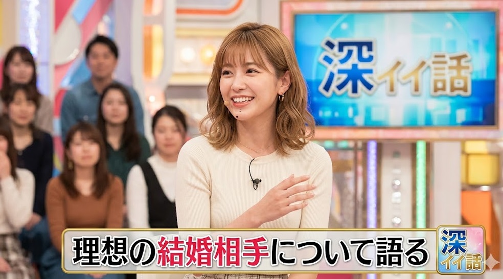 バラエティー番組「深イイ話」で理想の結婚相手について語る生見愛瑠